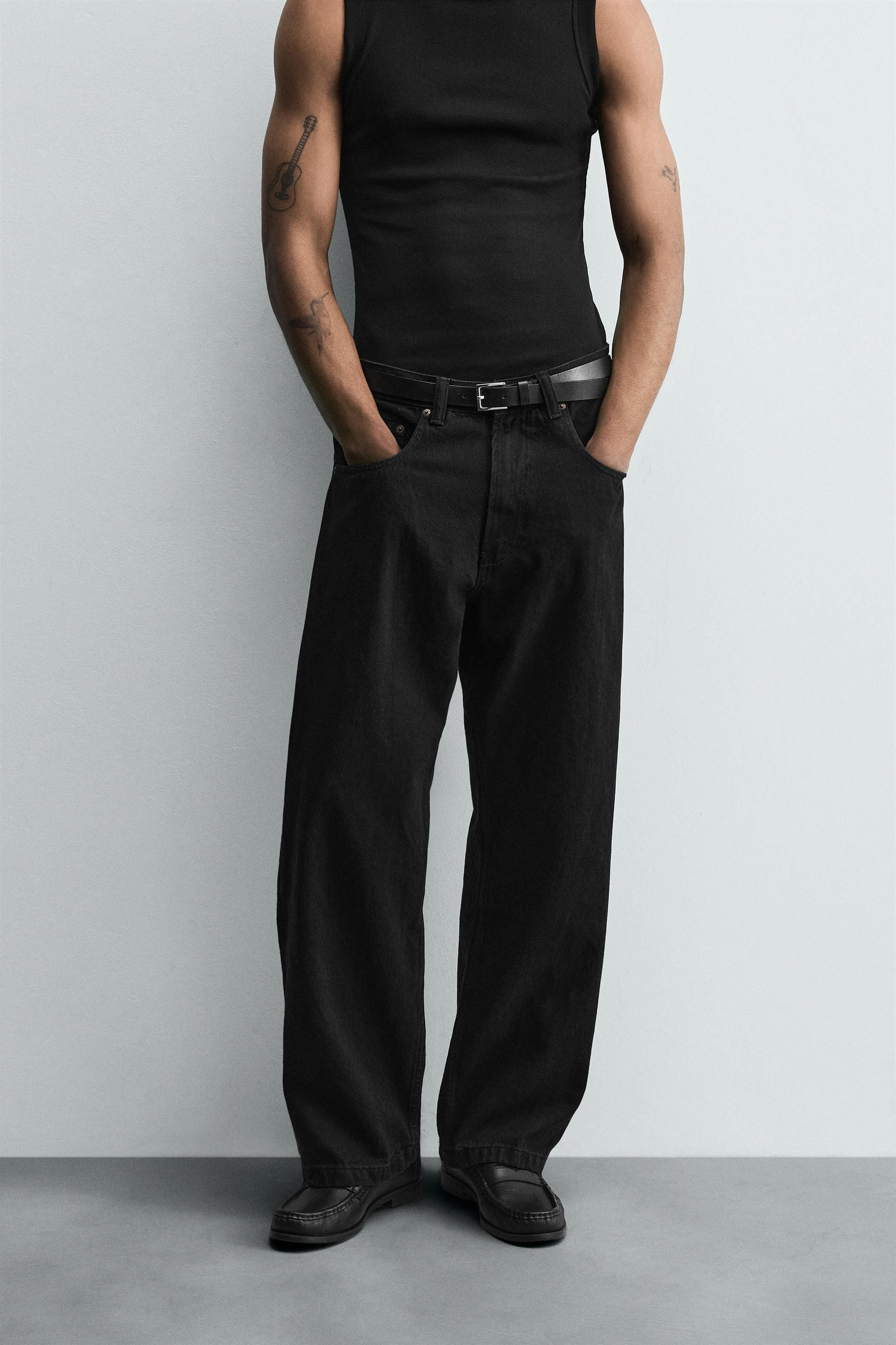 Baggy fit gallabuxur
