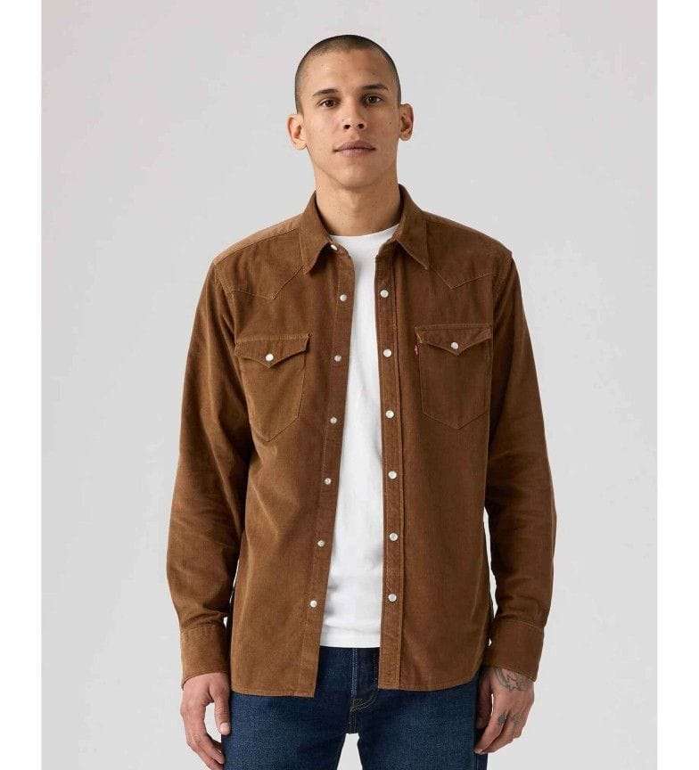 Levi's brún flauel skyrta