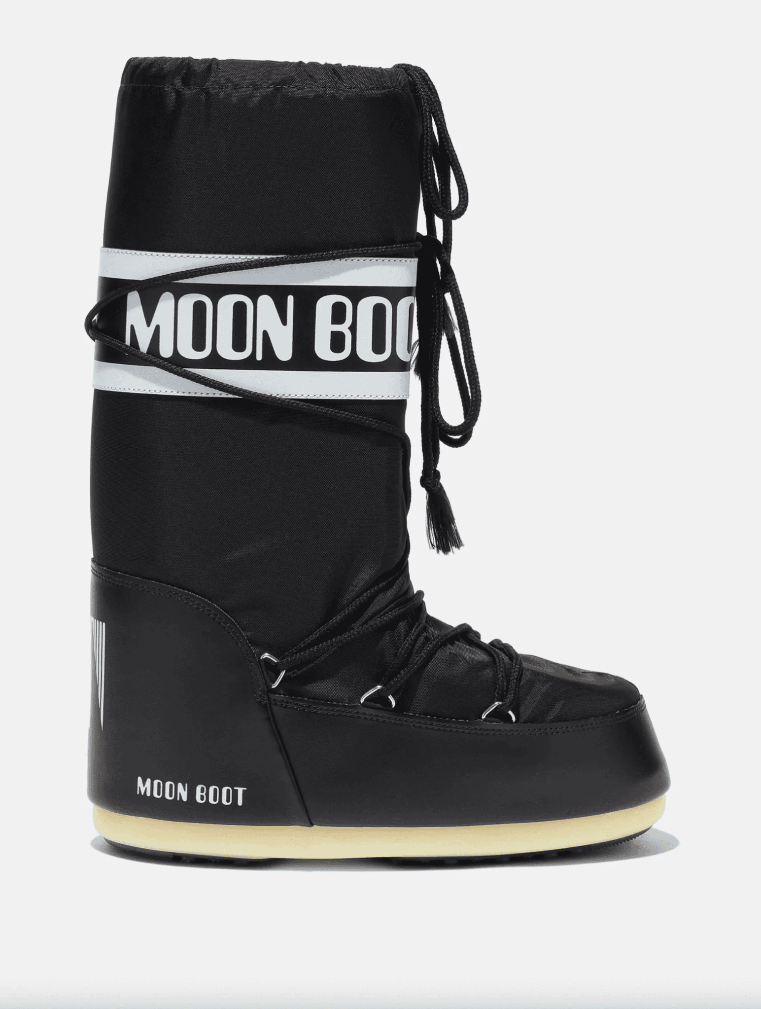 Moon Boot Icon Black Nylon - High